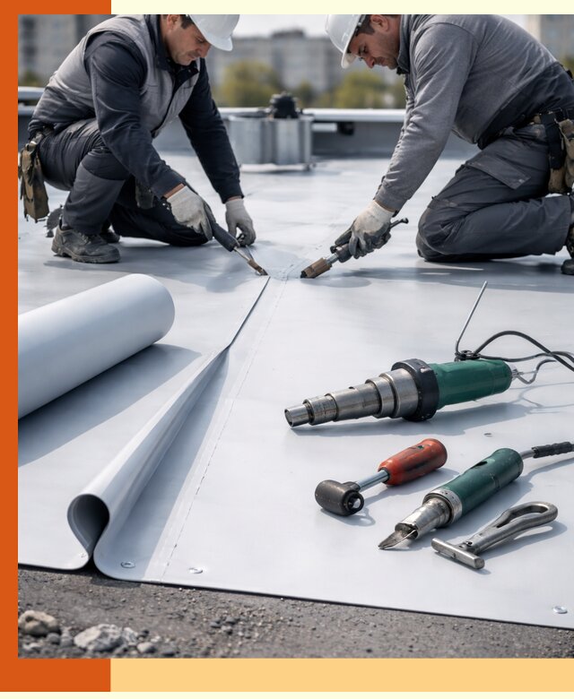 Гидроизоляция мембранной кровли в прохладном: монтаж и ремонт быстро