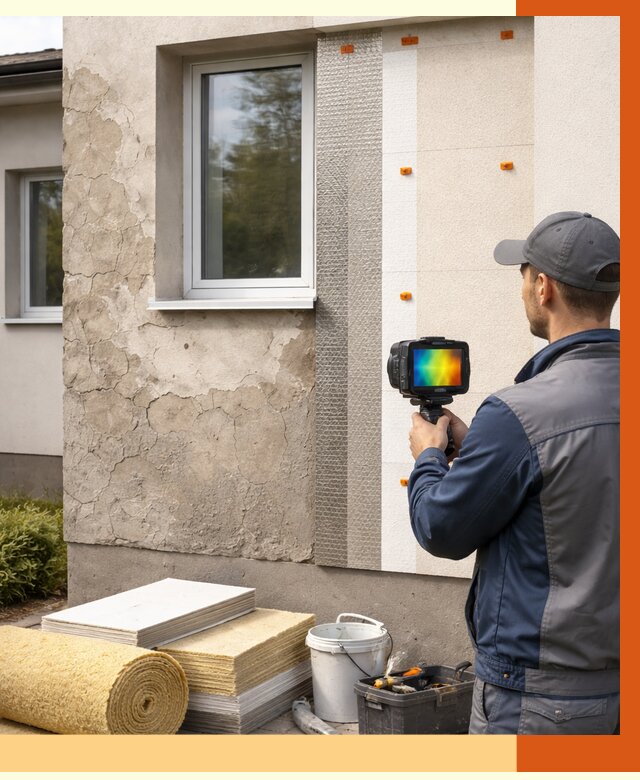 Тепловизионное обследование фасада в прохладном от 4875 руб. под ключ | ТепломастерПрх