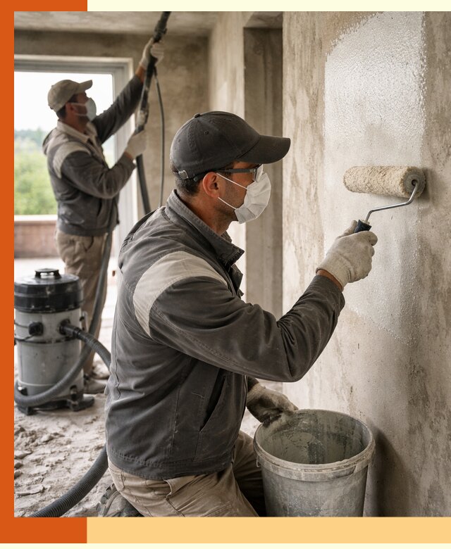 Подготовка поверхности под напыление утеплителя в прохладном