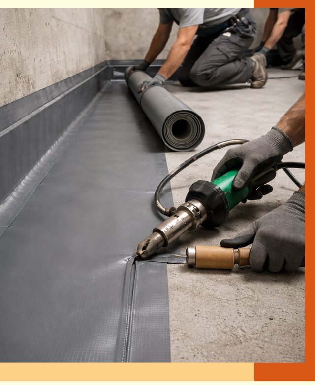 Монтаж гидроизоляционной мембраны в прохладном от 1078 руб/м2 | ТепломастерПрх