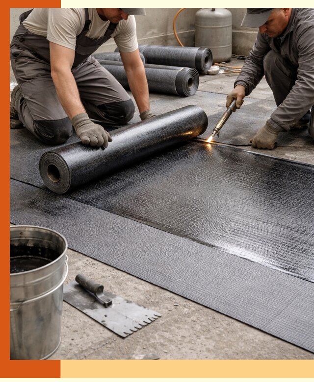 Монтаж гидроизоляционной мембраны в прохладном для зданий и конструкций