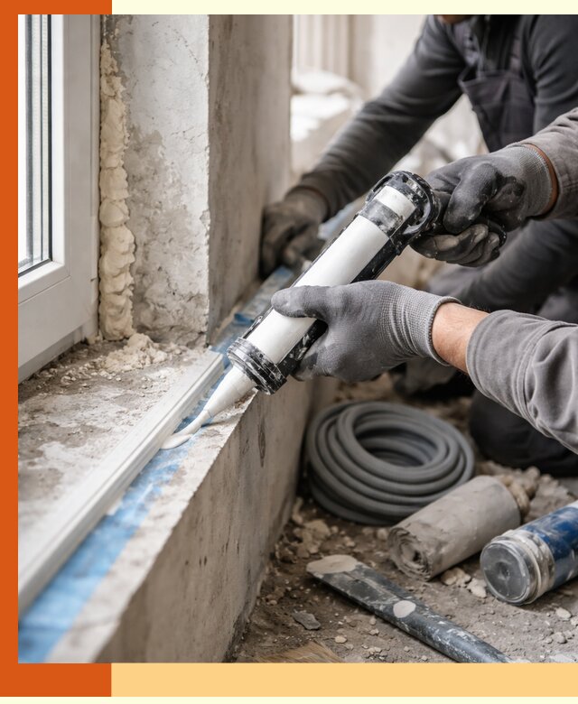 Герметизация стыков и примыканий зданий в прохладном